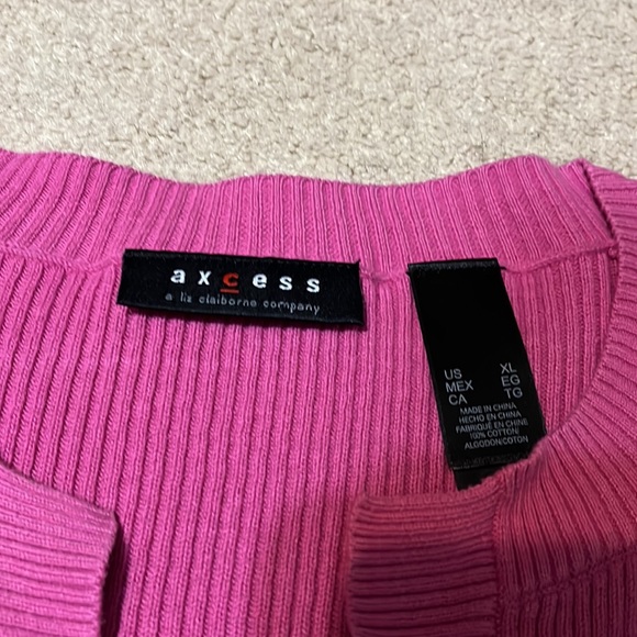 Women's XL ( runs small ) worn once - like new, 3/4" sleeves. Nice knit. - Picture 2 of 2